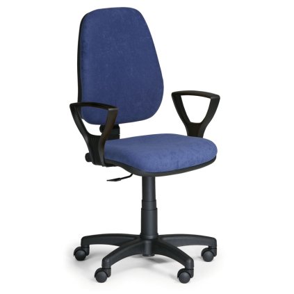 Pracovní židle Comfort KP s područkami, modrá