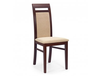 Jídelní židle Albertis, béžová / tmavý ořech