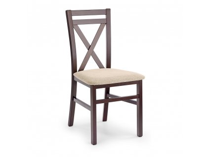 Jídelní židle Darius, béžová / tmavý ořech