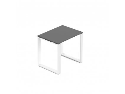 Jednací stůl Creator 80 x 60 cm, bílá podnož, antracit