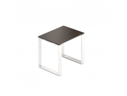 Jednací stůl Creator 80 x 60 cm, bílá podnož, wenge