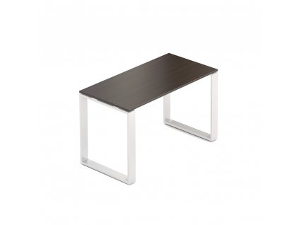 Jednací stůl Creator 120 x 60 cm, bílá podnož, wenge