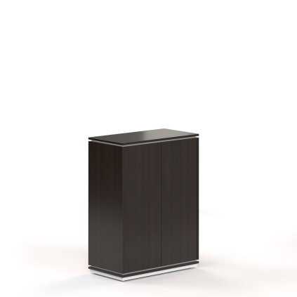 Střední skříň Creator 83,2 x 44,5 x 115,5 cm, bílá / wenge