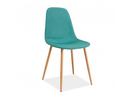 Jídelní židle Fox, zelená / dub