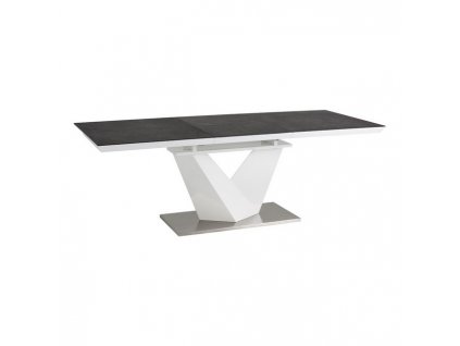 Jídelní stůl Alaras II 140 × 85 cm, šedá / bílá