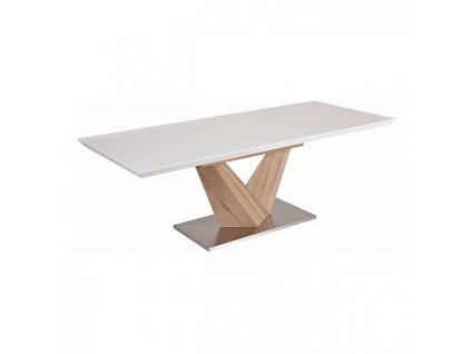 Jídelní stůl Alaras I 160 × 90 cm, krémová / dub sonoma