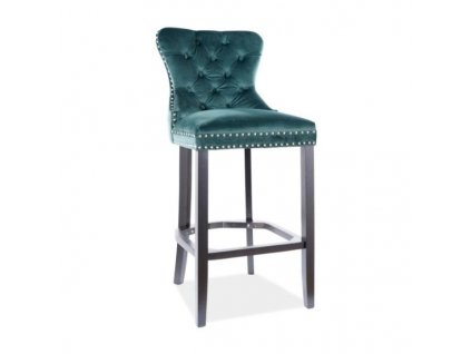 Barová židle August II, zelená / černá