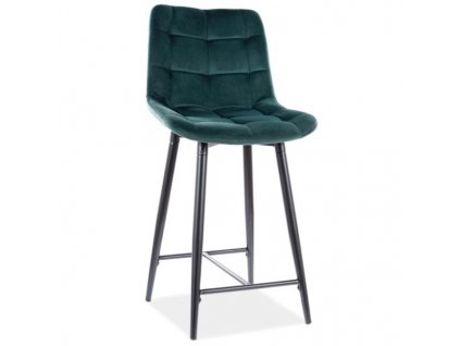 Barová židle Chic II, zelená / černá