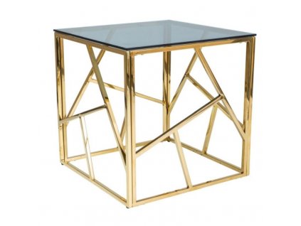 Konferenční stolek Escada čtvercový, černá / zlatá
