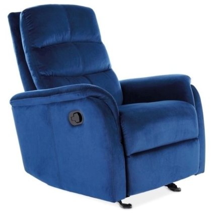 Polohovací křeslo Jowis Velvet, modrá