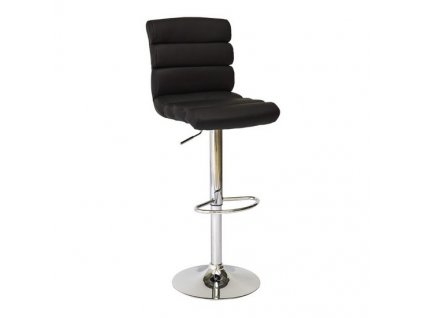 Barová židle Arete, černá / stříbrná