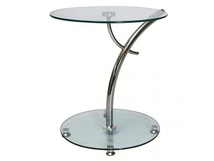 Konferenční stolek Muna, čirá / stříbrná