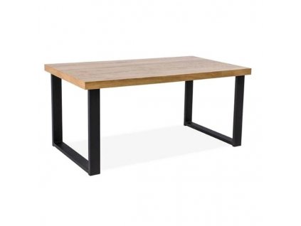 Jídelní stůl Umberto 150 x 90 cm - deska dýha, dub / černá