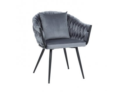 Jídelní židle Nuvo, šedá / černá