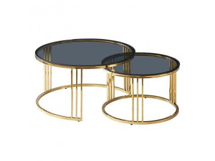 Konferenční stolek Vienna, černá / zlatá
