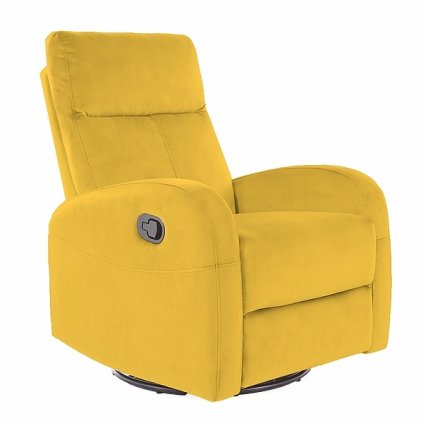 Polohovací křeslo Olimp Velvet, žlutá
