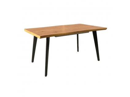 Jídelní stůl Fresno II, 120–180 cm, dub / černá