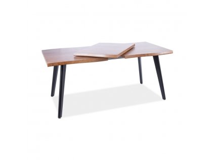 Jídelní stůl Fresno II, 120–180 cm, dub artisan / černá