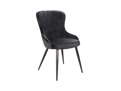 Jídelní židle Lotus Velvet, černá
