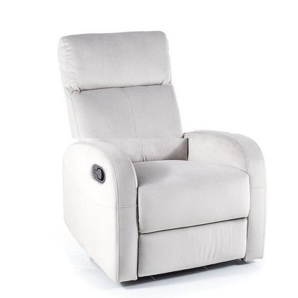 43254 polohovaci kreslo olimp velvet svetle seda