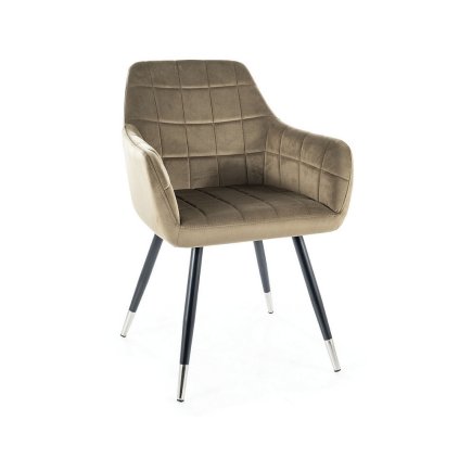 45860 jidelni zidle nuxe velvet olivova