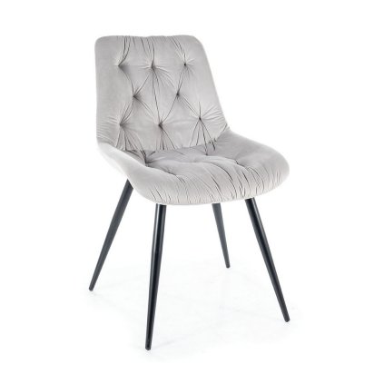 45890 jidelni zidle praga velvet svetle seda