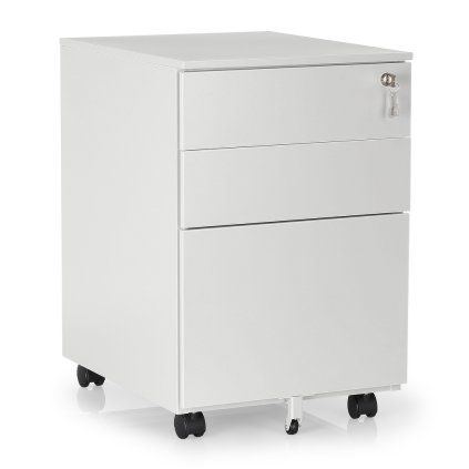 Fém konténer 40 x 50 x 61 cm - 3 fiók, szürke - ral 7035