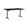 Összecsukható asztal 160 x 80 cm, fekete lábak, wenge
