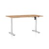 OfficeTech A állítható magasságú asztal, 120 x 80 cm, fehér alap, craft tölgy
