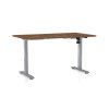 OfficeTech A állítható magasságú asztal, 120 x 80 cm, szürke alap, silverjack tölgy