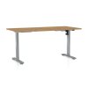 OfficeTech A állítható magasságú asztal, 160 x 80 cm, szürke alap, köves tölgy