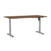 OfficeTech A állítható magasságú asztal, 160 x 80 cm, szürke alap, silverjack tölgy