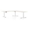 OfficeTech Angle állítható magasságú asztal, 180 x 200 cm, fehér alap, fehér kőris