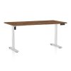 OfficeTech B állítható magasságú asztal, 160 x 80 cm, fehér alap, silverjack tölgy