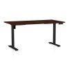 OfficeTech B állítható magasságú asztal, 160 x 80 cm, fekete alap, wenge