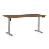 OfficeTech B állítható magasságú asztal, 160 x 80 cm, szürke alap, silverjack tölgy