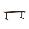OfficeTech C állítható magasságú asztal, 180 x 80 cm, fekete alap, wenge