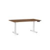 OfficeTech D állítható magasságú asztal, 120 x 80 cm, fehér alap, silverjack tölgy