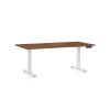 OfficeTech D állítható magasságú asztal, 160 x 80 cm, fehér alap, silverjack tölgy