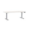 OfficeTech D állítható magasságú asztal, 180 x 80 cm, szürke alap, fehér kőris