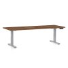OfficeTech D állítható magasságú asztal, 200 x 80 cm, szürke alap, silverjack tölgy