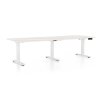 OfficeTech Long állítható magasságú asztal, 240 x 80 cm, fehér alap, fehér kőris