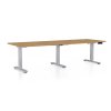 OfficeTech Long állítható magasságú asztal, 240 x 80 cm, szürke alap, köves tölgy