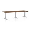 OfficeTech Long állítható magasságú asztal, 240 x 80 cm, szürke alap, silverjack tölgy