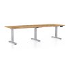 OfficeTech Long állítható magasságú asztal, 240 x 80 cm, szürke alap, arany tölgy