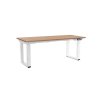OfficeTech Strong állítható magasságú asztal 180 x 80 cm, fehér alap, tölgy