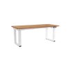 OfficeTech Strong állítható magasságú asztal 180 x 80 cm, fehér alap, craft tölgy