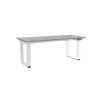 OfficeTech Strong állítható magasságú asztal 180 x 80 cm, fehér alap, világos szürke