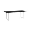 OfficeTech Strong állítható magasságú asztal 200 x 80 cm, fehér alap, fekete