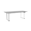 OfficeTech Strong állítható magasságú asztal 200 x 80 cm, fehér alap, világos szürke